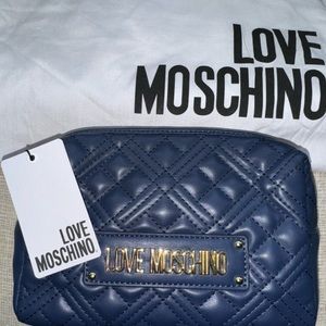 Love Moschino navy clutch